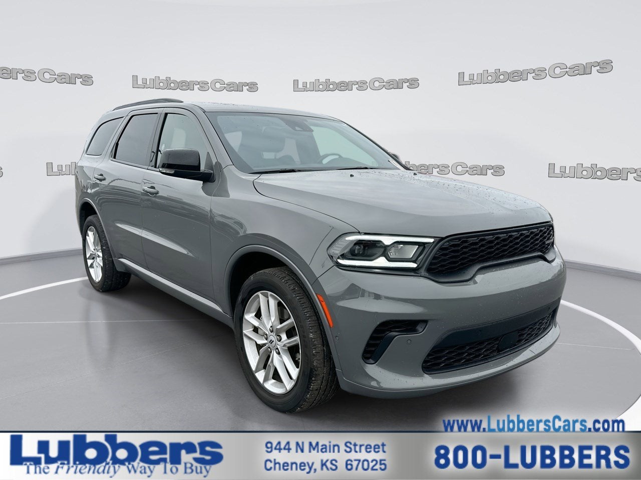 2025 Dodge Durango GT Plus in Destroyer Gray Clearcoat — front three-quarter view