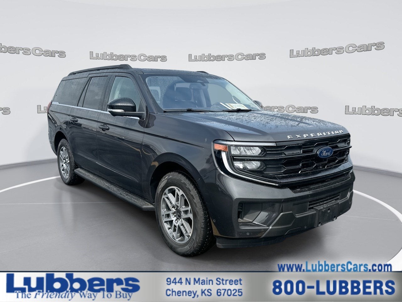 2025 Ford Expedition Max Active in Dark Matter Gray Metallic — front three-quarter view
