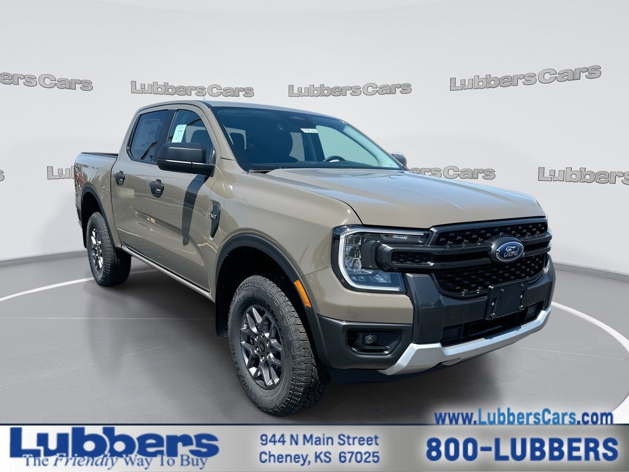 2026 Ford Ranger XLT in Marsh Gray — front three-quarter view