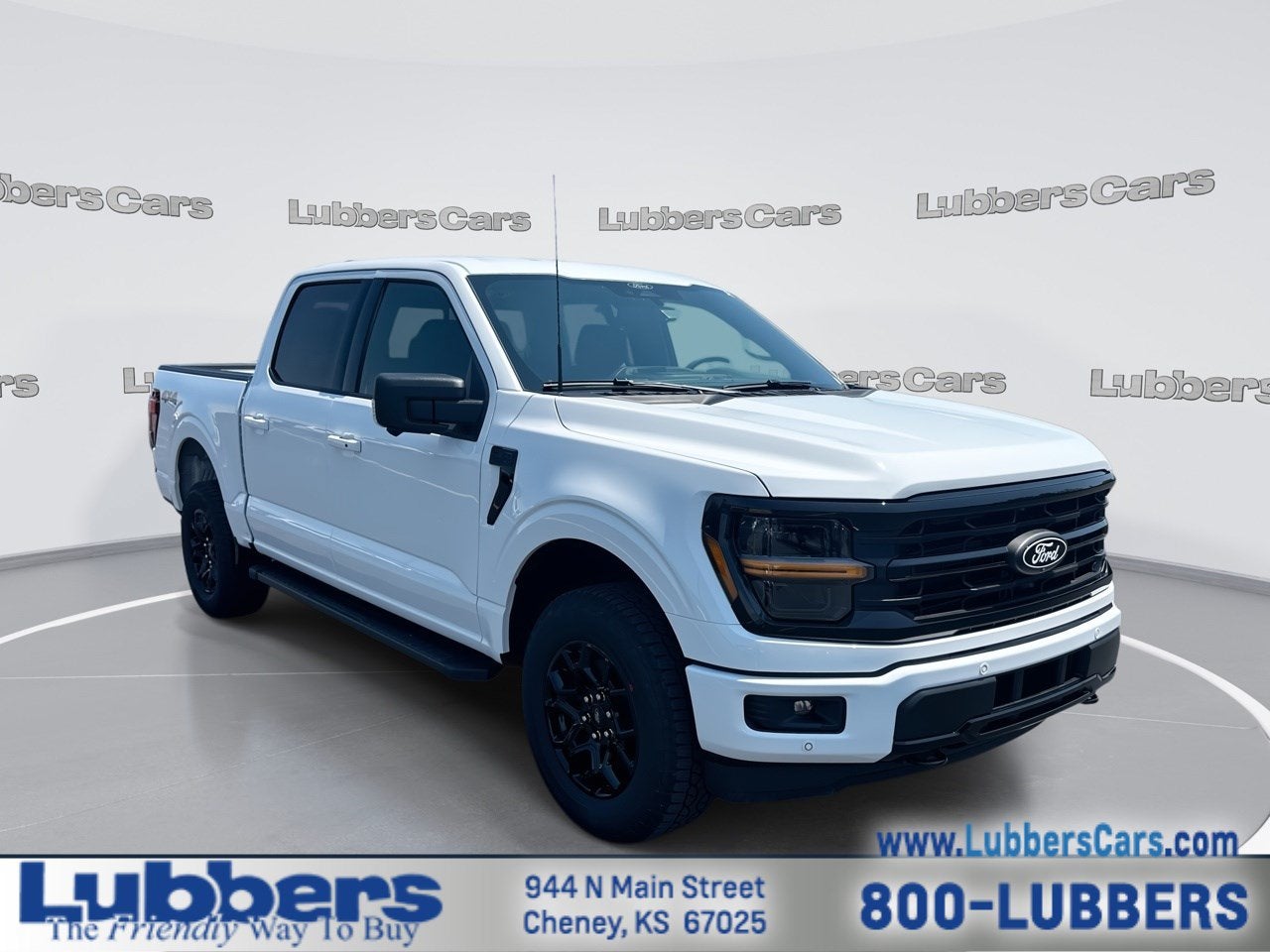 2026 Ford F-150 XLT in Oxford White — front three-quarter view